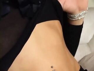 Ebony and white trans woman rimming butt fingering