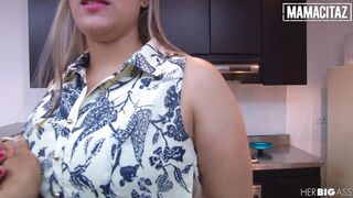 MAMACITAZ - (Charles Gomez, Ana Mesa) - Big Booty And Breasts Hispanic cougar Boned Rough Into The Kitchen