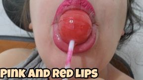 Pink Lips to Red Lips – Gum Chewing & Mirror Kisses