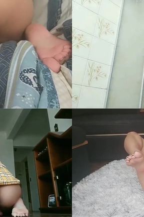 Naughty Young Woman Fooling Around When Her Parents Leave the House.