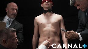BoyForSale Sub gay Jack Waters fondled and fucked by rich DILFs