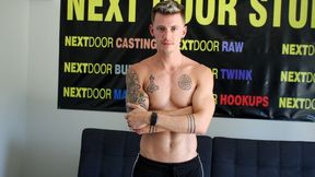 Inked beauty Dante Foxx jerking his hard dick