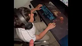 I suck my bisexual friend's cock and he fucks me while I play league of legends (we end