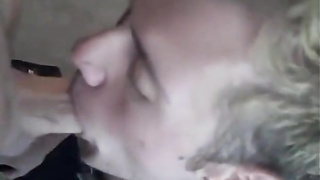 Cumming in the twink's mouth after a nice blowjob