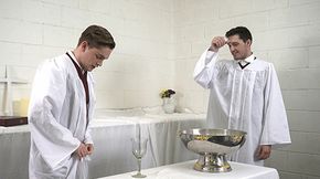Hot cum drips from the tips of their stiff dicks