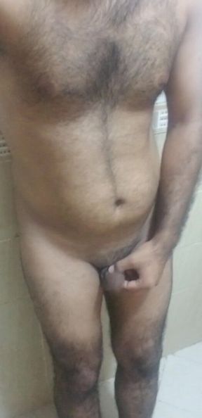 Daddy playing with dick and showing body