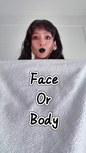 Solo babe poses with a question for her audience