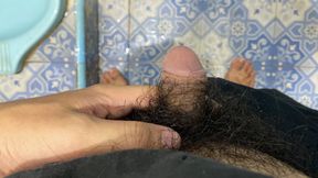 saw my little tits in the bathroom