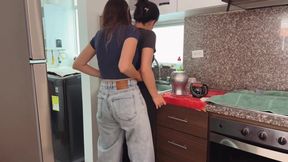 Touch my vagina friend!! In the kitchen I want to cum