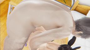 Femboy rabbit gets wrecked by massive man