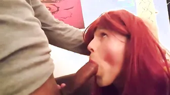 Crossdresser Sucks and Gets Fucked Bareback by Big Black Cock