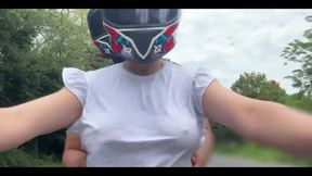 I Picked up My Favorite Client From Didi Without a Bra and Touched My Big Tits Again