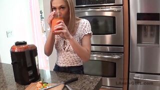 Super hot girl gets her camel toe fucked in studio