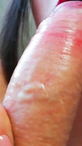 Captivating moment from &quot;Incredibly sloppy blowjob with cum in mouth close-up&quot;