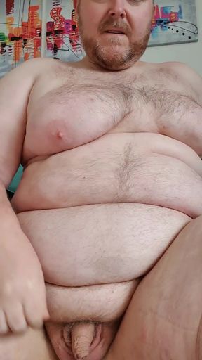Fat Boy Plays Alone with His Chubby Body