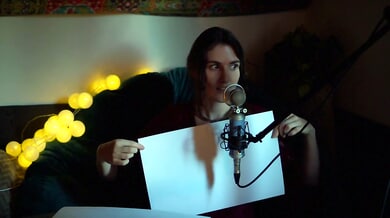 Piper Blush whispers and tears paper in an intimate ASMR session