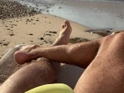 Speedo bulge by the beach
