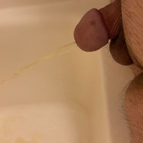 Fat Guy With A Small Penis Pissing