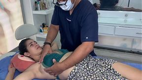 Consultation with the dermatologist ends in homemade sex with a hot MILF with huge tits