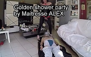 Golden shower with crossdresser