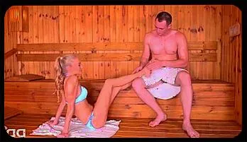 Nancy A's Sauna Footjob Frenzy: Cumshot Galore on Her Sexy Toes