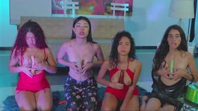 Our sleepover ends in masturbation with dildos. GGmansion