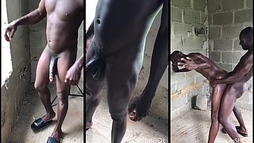 Black hunks in an uncompleted building fucking