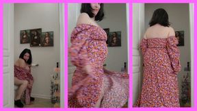 AFTERNOON DUMPS WEARING A NEW FLORAL DRESS