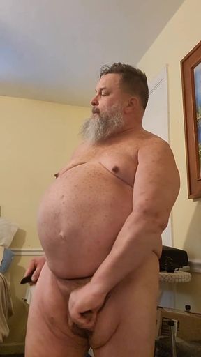 Daddy Bear Strokes and Cums