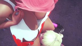 hooters chick gets railed by a futa - 3d porn parody