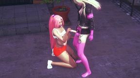 hooters chick gets railed by a futa - 3d porn parody