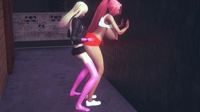 hooters chick gets railed by a futa - 3d porn parody