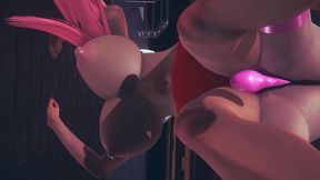 hooters chick gets railed by a futa - 3d porn parody