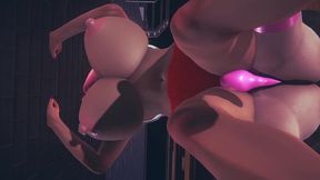 hooters chick gets railed by a futa - 3d porn parody