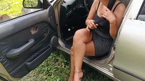 She lets the stiletto heels dangle from her feet when she is cross-legged (3)