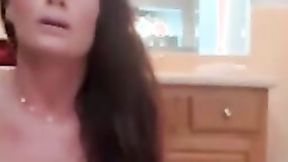 ”Glamorous MILF Diamond Fox bathroom banging horny stepson”