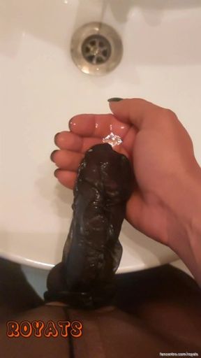 cum and pee in nylon