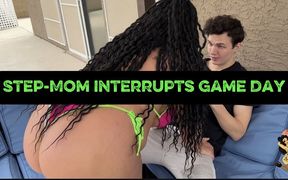 Step-mom Busty Boston Interrupts Game