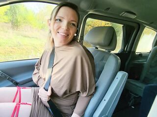 A Large Penis Fan Busts My Booty in My Van
