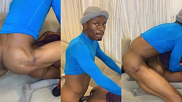 Ebony gym bro fucked raw