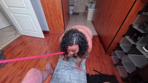 On a leash sucking cock, barking while being degraded