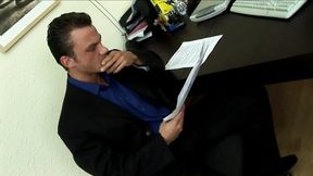 Boss hard and deep fucks office secretary with enormous tits