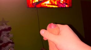 Blowing My Load by the Fireplace TV