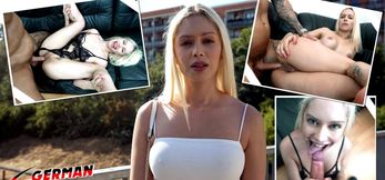 German Scout Casting with Vivian Lola’s First Anal