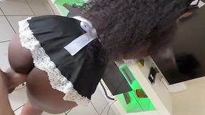 Big-Titted Black Maid Drains Her Rich White Boss’s Balls Twice in One Hardcore Fuck Session