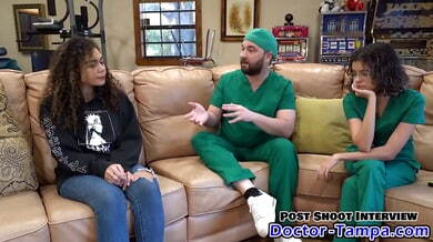 Doctor Tampa gives his neighbor's stepdaughter Mara Luvs her first gynecological exam