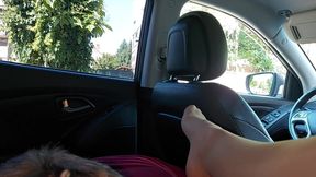 My Stepson Licks My Pussy in Car While We Wait for His Daddy to Come. Xstepmommyx