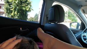 My Stepson Licks My Pussy in Car While We Wait for His Stepdaddy to Come. Xstepmommyx