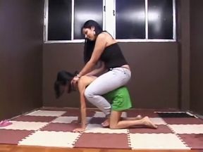 Big Amazon humiliates the Skinny Ponygirl