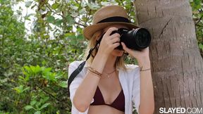 Sun-kissed Kelly and Christy enjoy wild beach intimacy